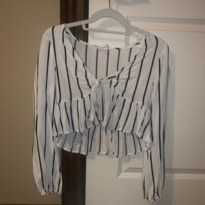 Cropped striped top